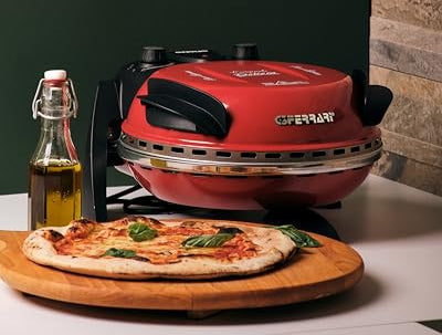 G3 Ferrari G10006 Pizza Äußern Vergnügen, Ofen Pizza, 1200 W, 400°C, Rot