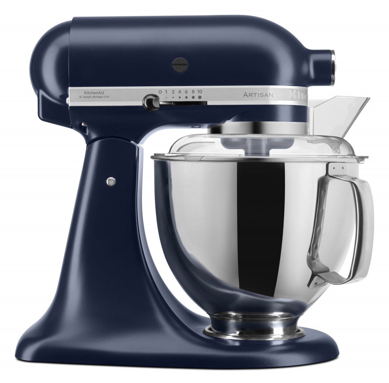 KitchenAid 4,8 L 5KSM175 Artisan Küchenmaschine Steellover mit Edelstahl-Werkzeugen