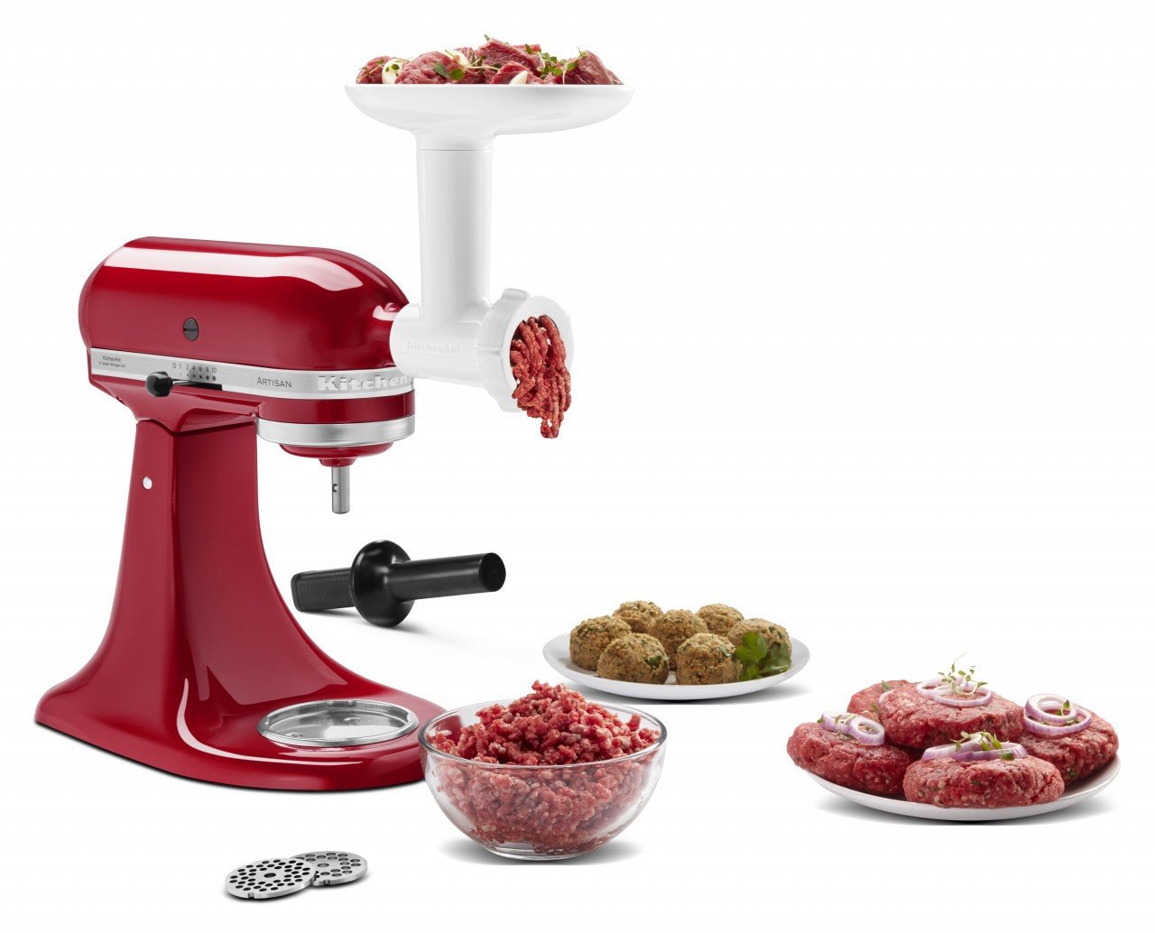 KitchenAid Aufsatz-Set 3-teilig mit Gemüseschneider, Fleischwolf und Zitruspresse