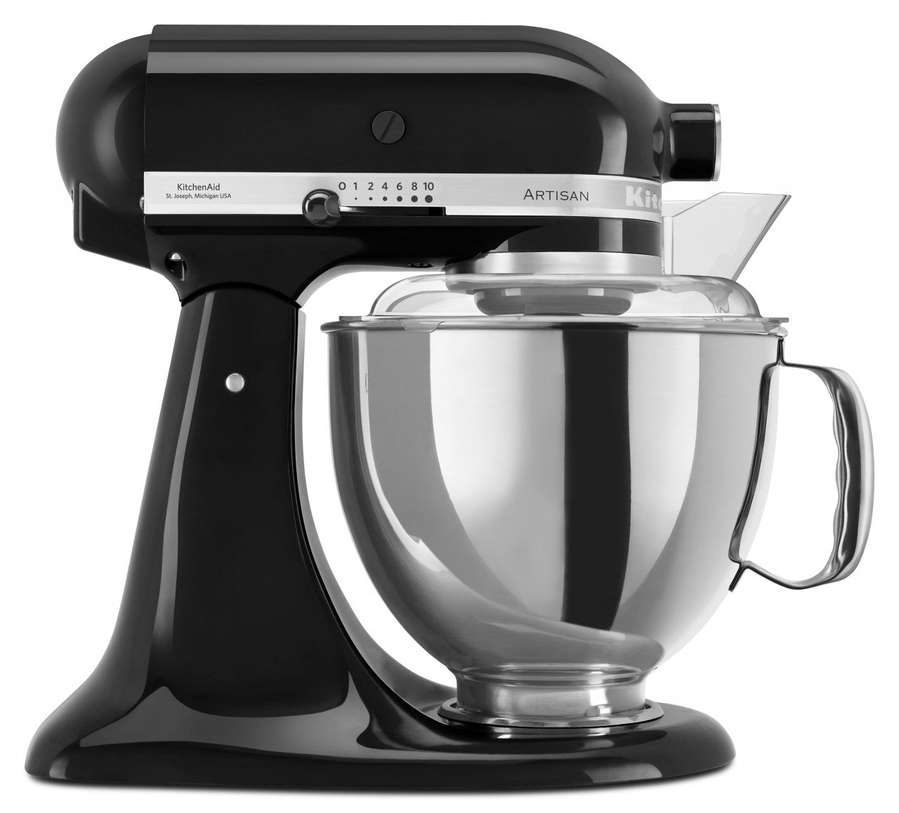 KitchenAid 4,8 L 5KSM175 Artisan Küchenmaschine Steellover mit Edelstahl-Werkzeugen