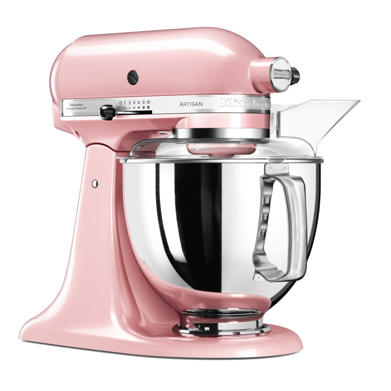 KitchenAid 4,8 L 5KSM175 Artisan Küchenmaschine Steellover mit Edelstahl-Werkzeugen