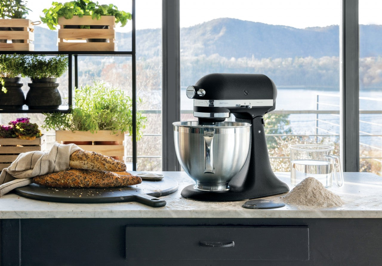 KitchenAid 4,8 L 5KSM185 Artisan Küchenmaschine Allrounderset Fleischwolf+Spritzgebäck+Gemüseschneider