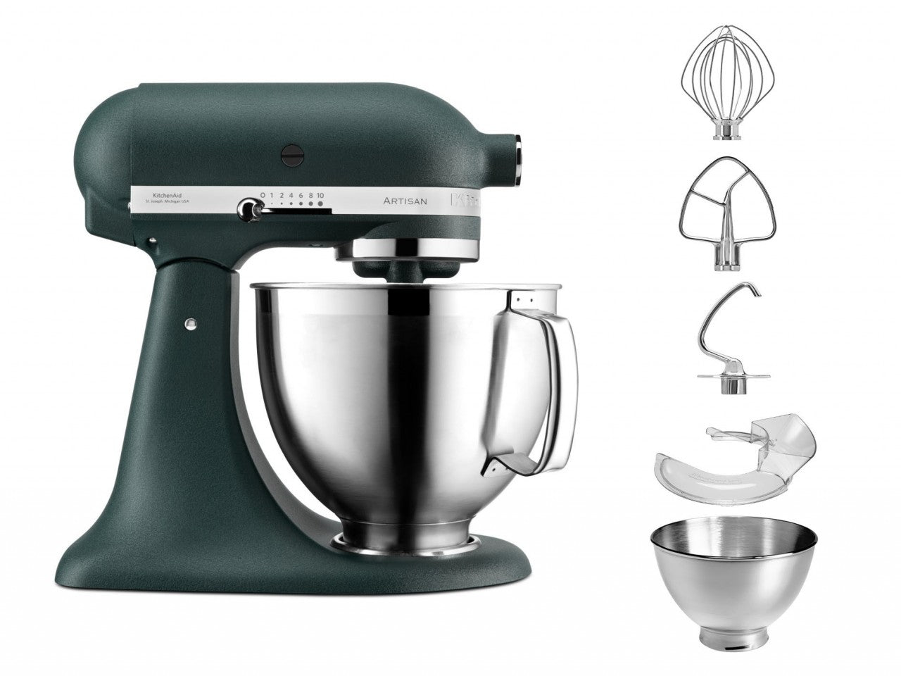 KitchenAid 4,8 L 5KSM185 Artisan Küchenmaschine Cookielover Artisan Fleischwolf+Spritzgebäck+Flexirührer